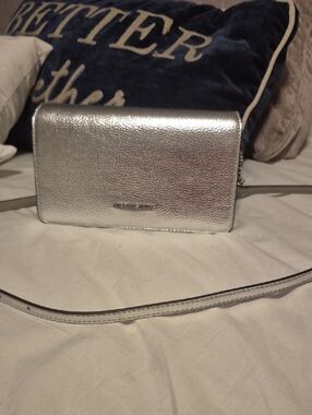 MICHAEL Michael Kors Silver Metallic Crossbody Bag